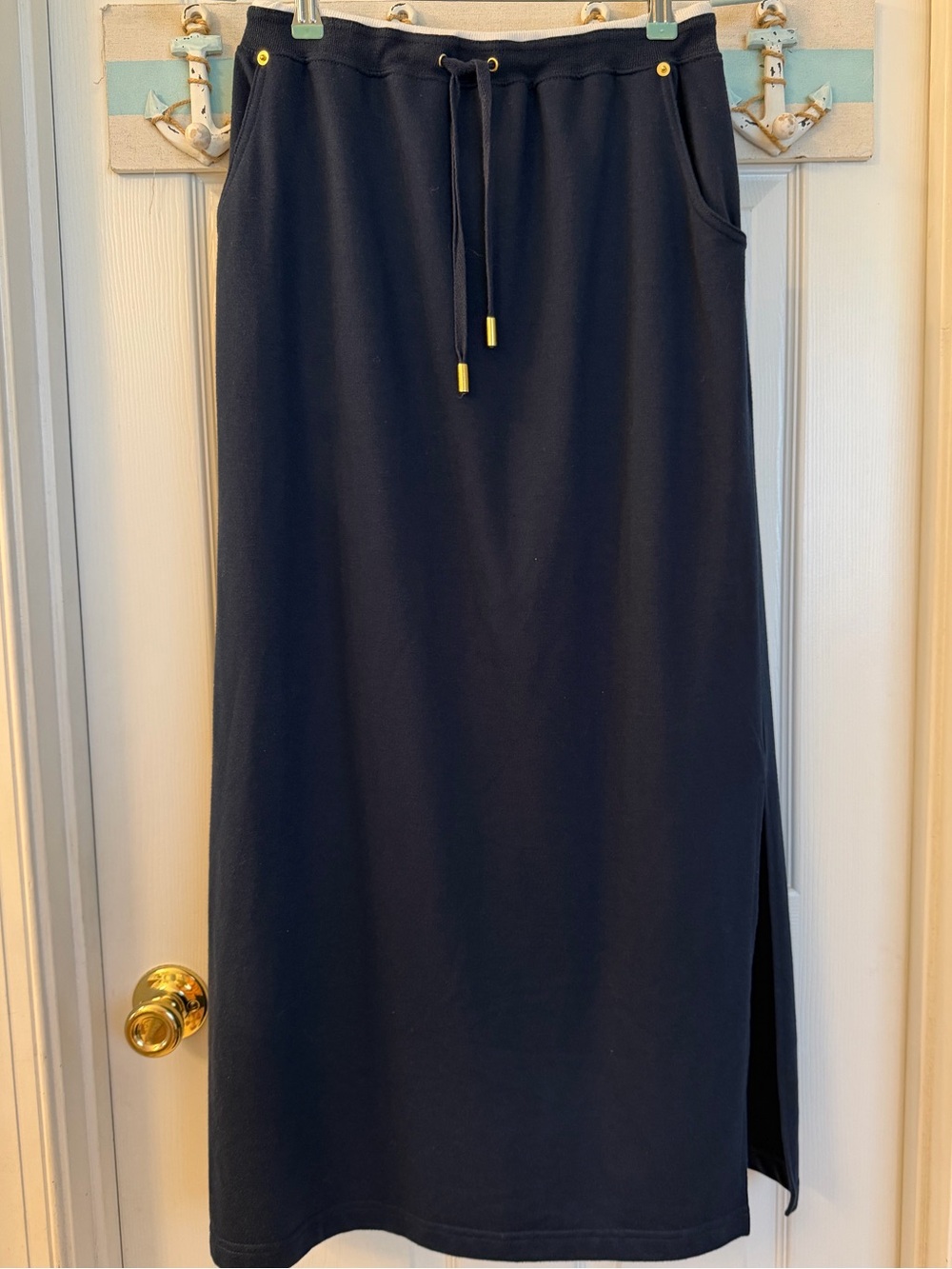 K Wear by Koret Navy Blue Midi/Maxi Skirt Sz M